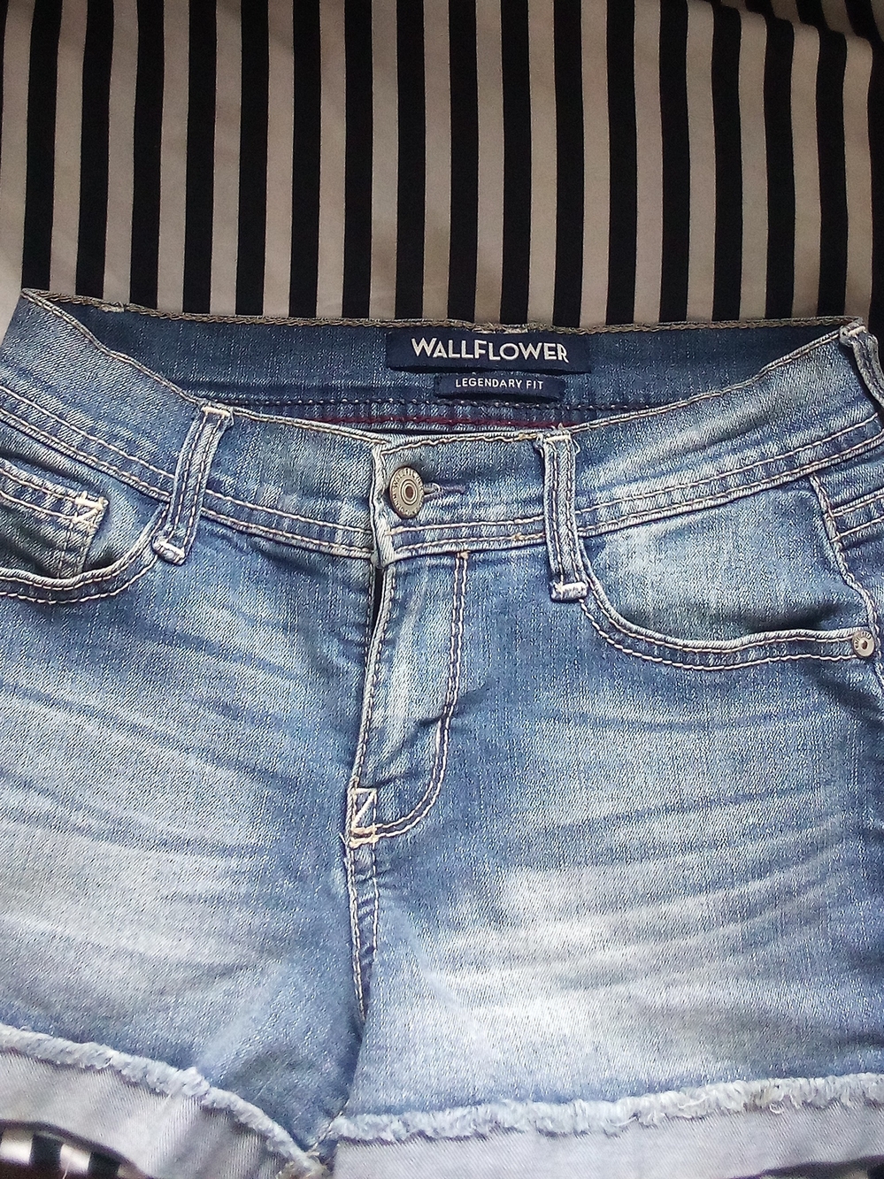 Wallflower Women's Light Blue Denim Shorts